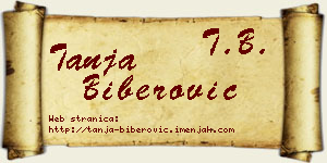 Tanja Biberović vizit kartica